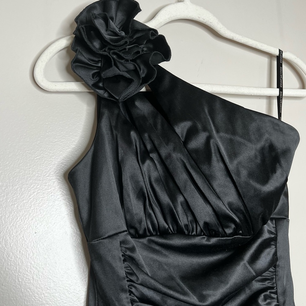 Jessica McClintock Gunne Sax Little Black Mini Dress Sexy Cocktail Party Vintage - Picture 2 of 12